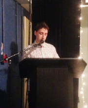 Aidan reading at WORD in Brooklyn.JPG